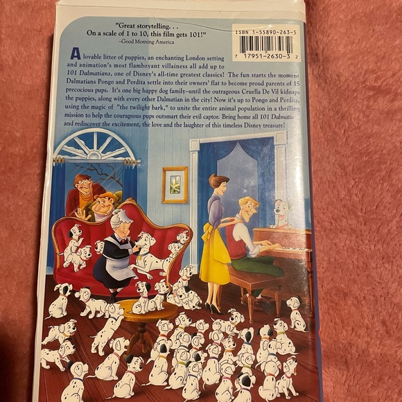 Aladdin, 101 Dalmatians, Beauty and the beast all Disney black diamond vhs - Picture 8 of 9